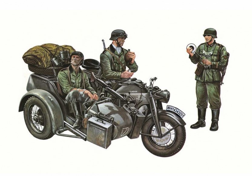 Italeri 0317 Motorrad-Gespann Zündapp KS750