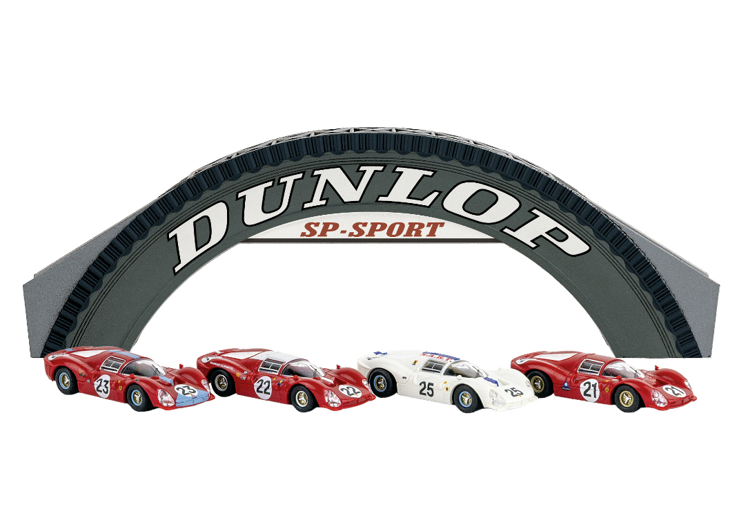 90504 4er Set:Ferrari 330 P3/412&Dunlop-Bridge