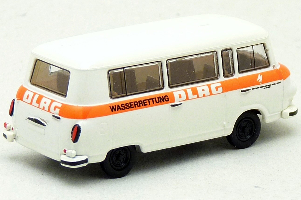 Brekina 94142 Barkas B1000 Bus DLRG OG Zerbst