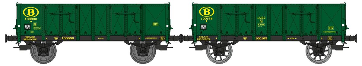 WB-921 SNCB offener Güterwagen-Set 2-tlg. Ep.3