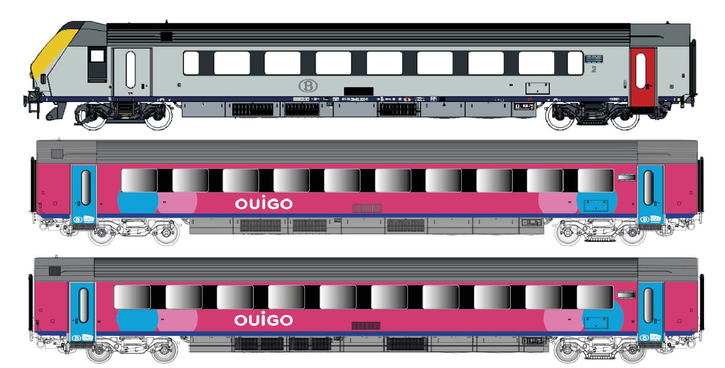 43557AC 3er Set Personenwagen I11 m. Steuerwg.