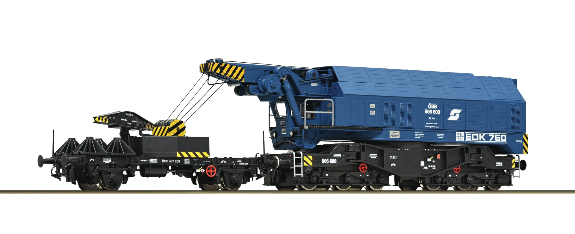 Roco 7310069 ÖBB Eisenbahn-Kran EDK 750 blau Ep.4