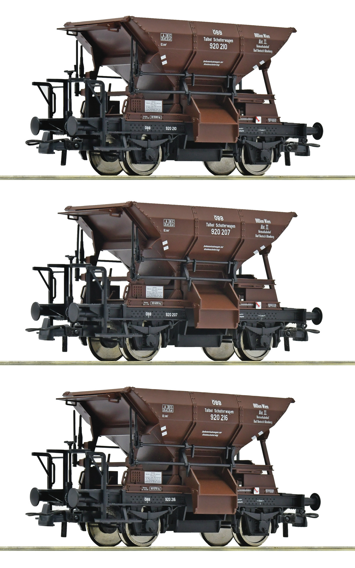 Roco 6600283 ÖBB Talbot-Schotterwag. Set 3tlg. Ep.3/4