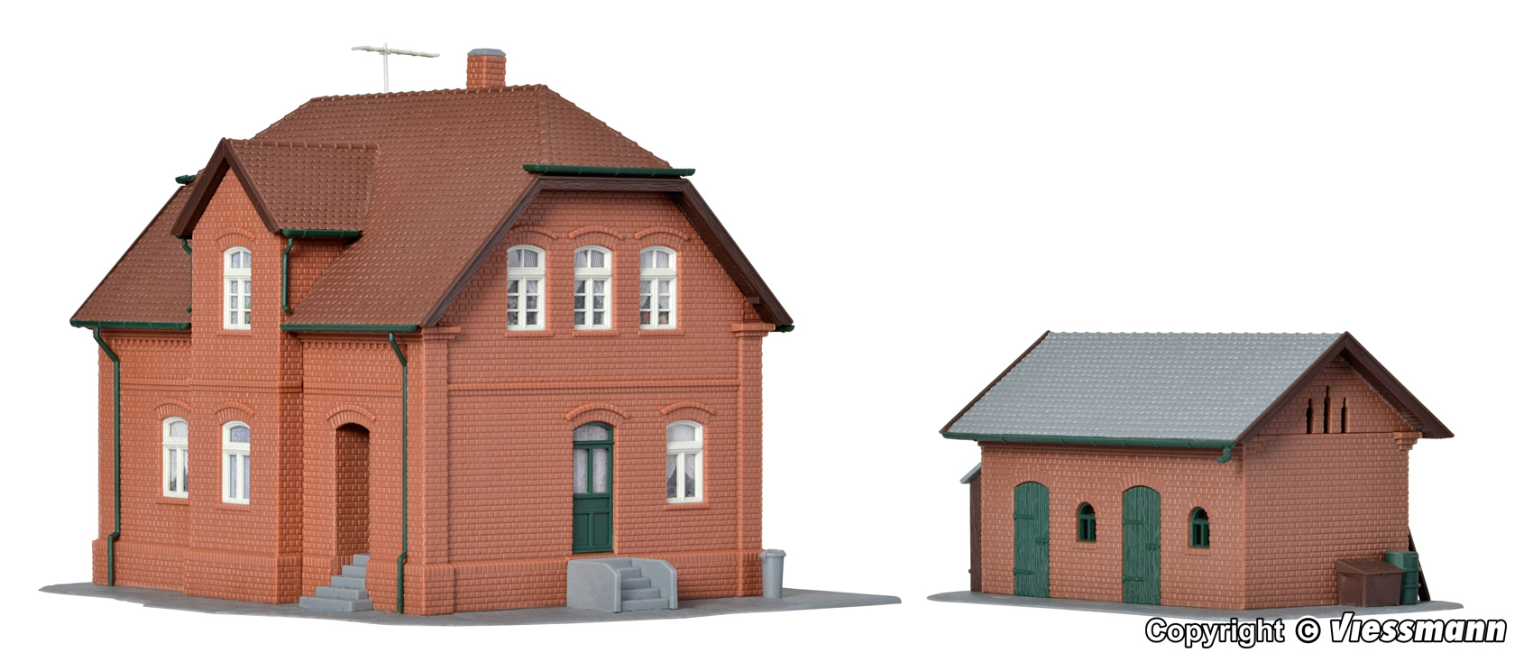 Kibri 38190 Siedlungshaus Bottrop mit Nebengebäude