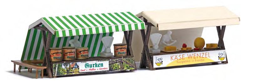 1822 Marktstände Gurken/Käse H0