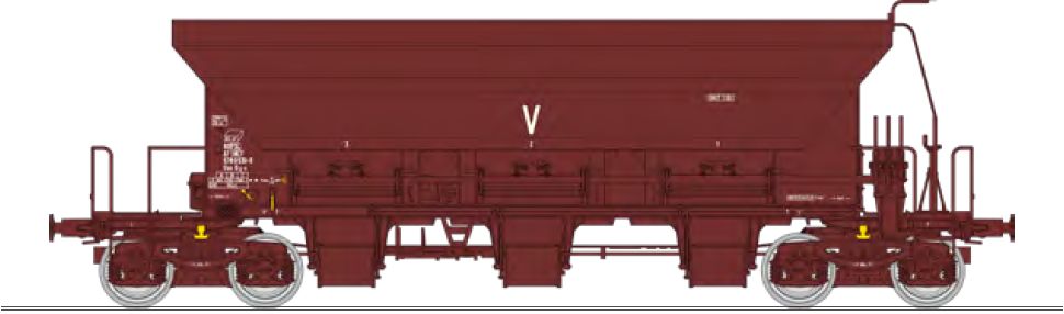 REE Modeles WB-677 SNCF Schotterwagen F70 Uas Ep.4/5
