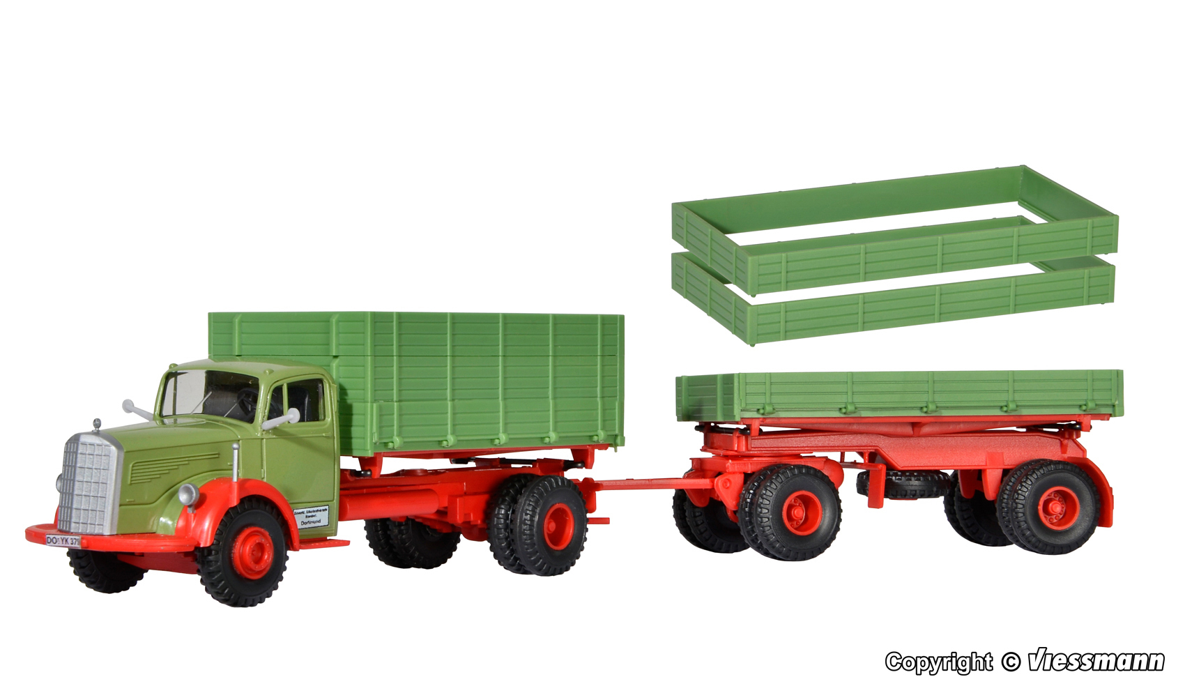 Kibri 14069 MB 6600 Kipp-HZ resedagrün/rot