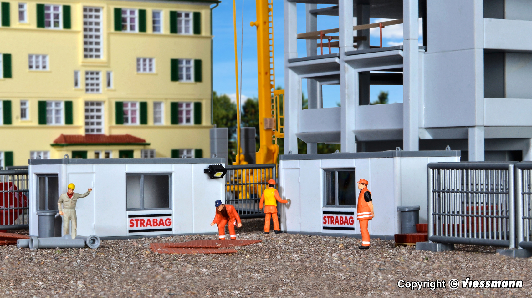 Kibri 38626 Gebäude-Container STRABAG mit LED
