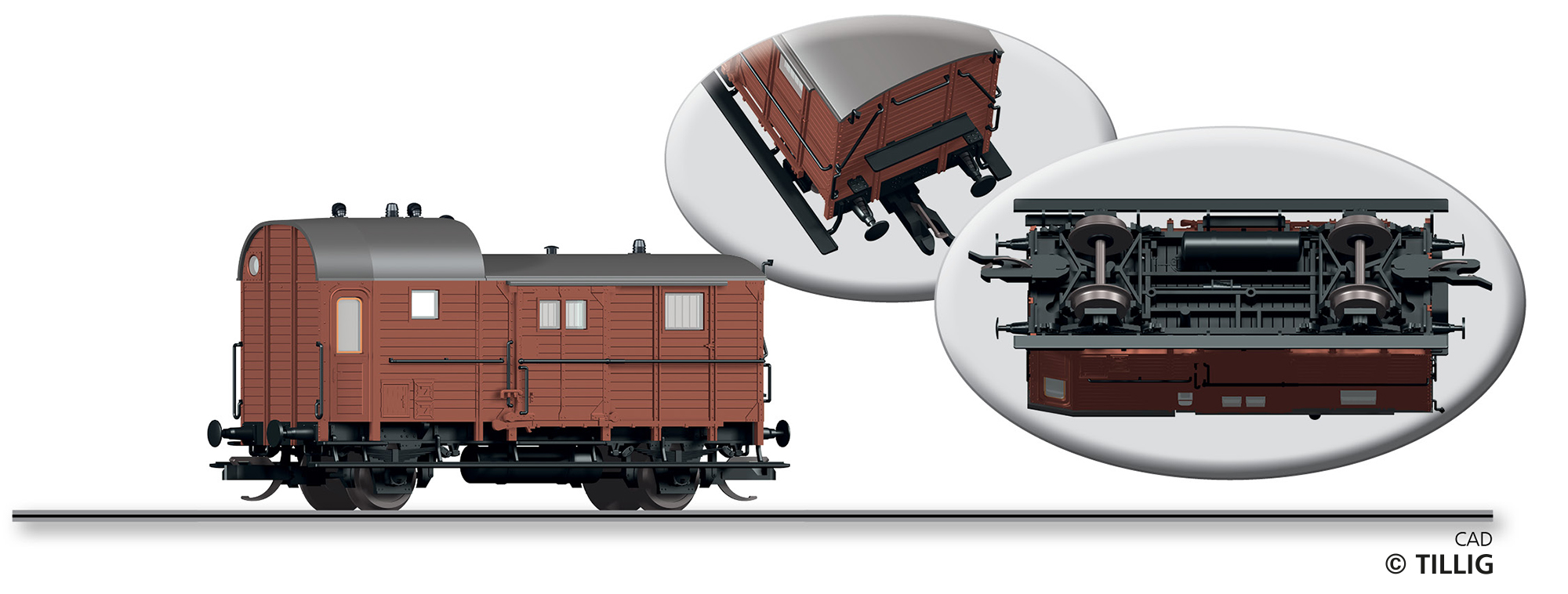 95902 Güterzug-Packwagen Pg der K.P.E.V.