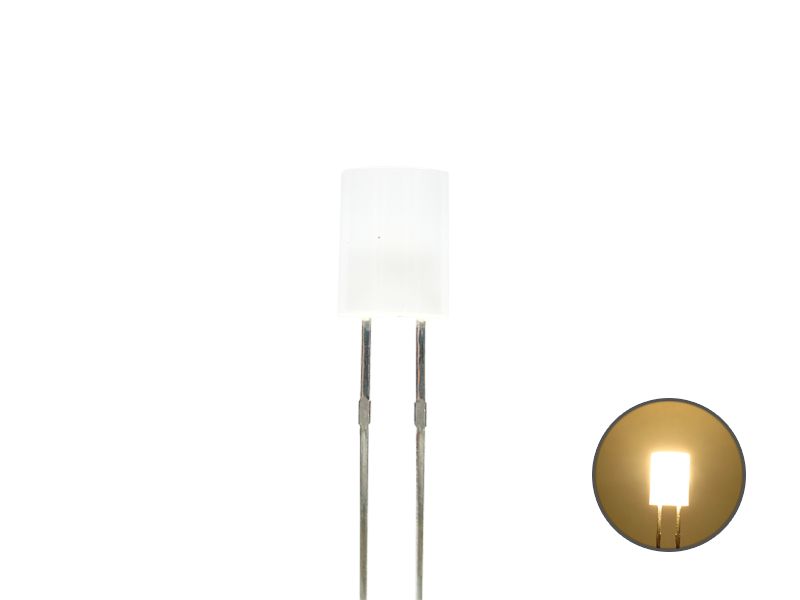 50858 LED Zylinder 5mm diffus warmweiß