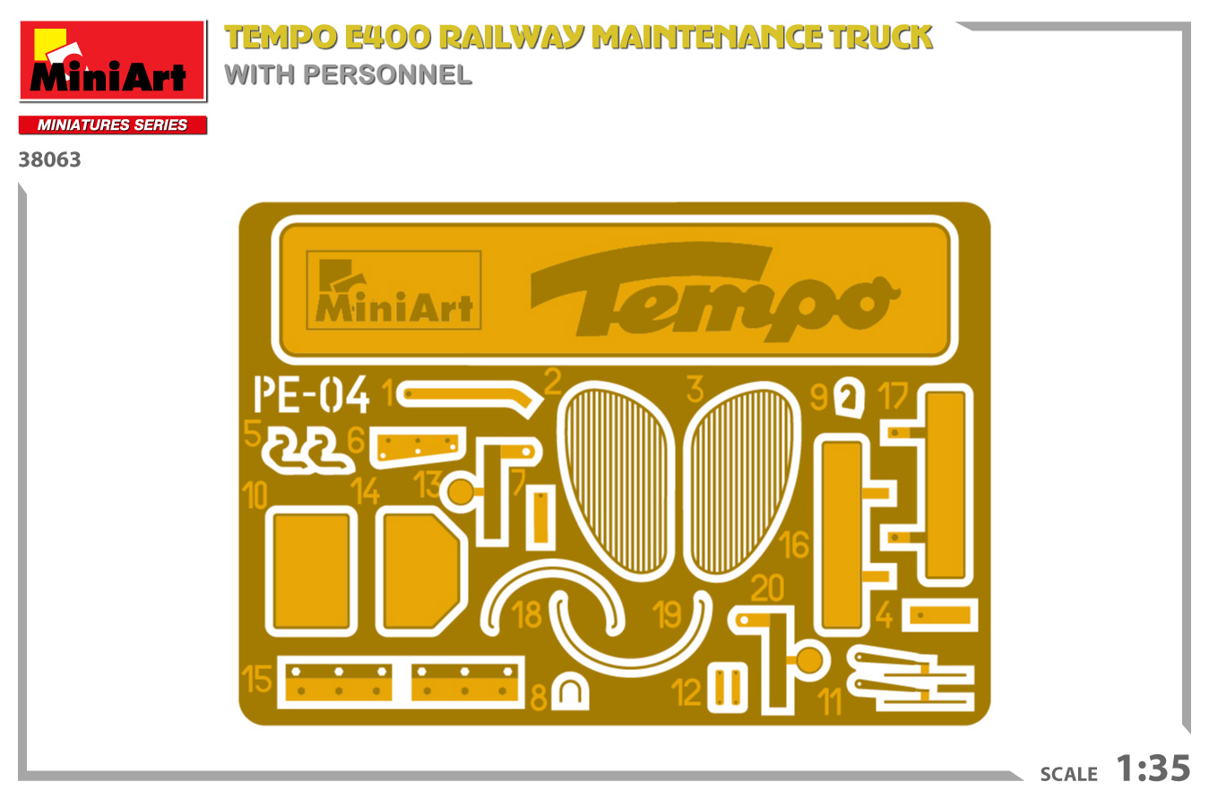 MiniArt 38063 Tempo E400 Railway Maintenance Truck