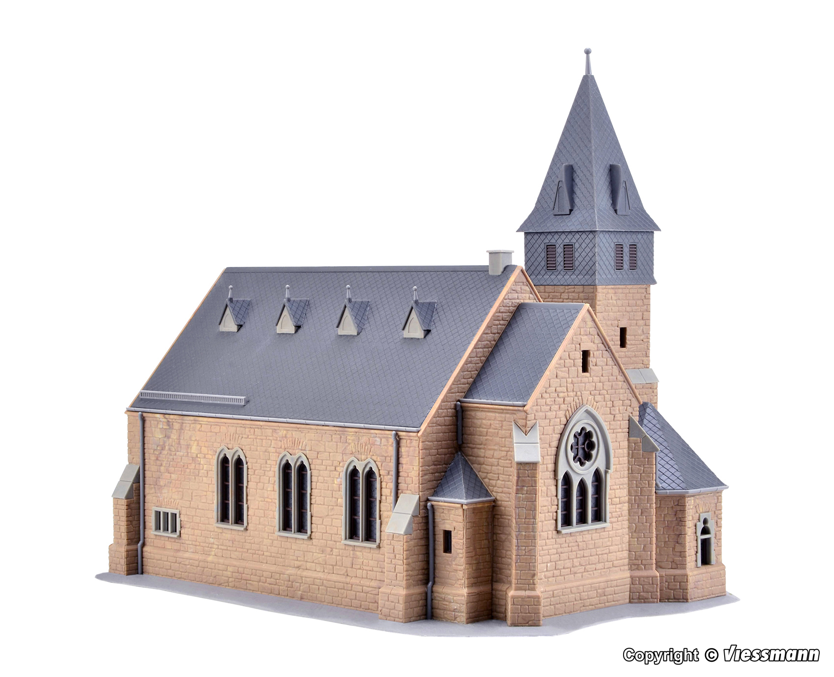 Kibri 39766 Kirche mit Mauer aus dem Westerwald