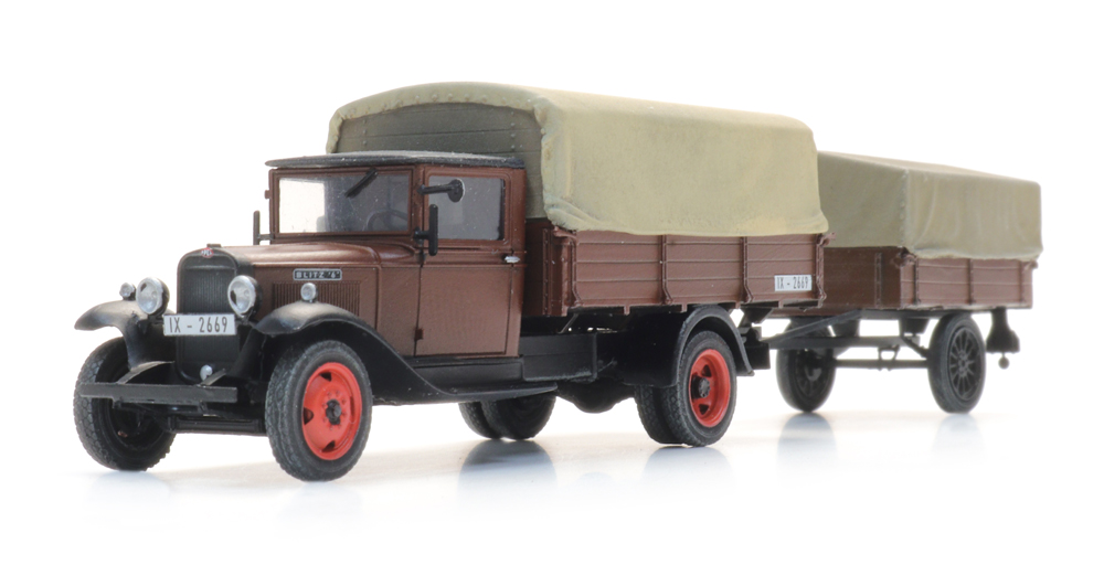 387.628 Opel Blitz 6 Pritschenwagen und Anhänger