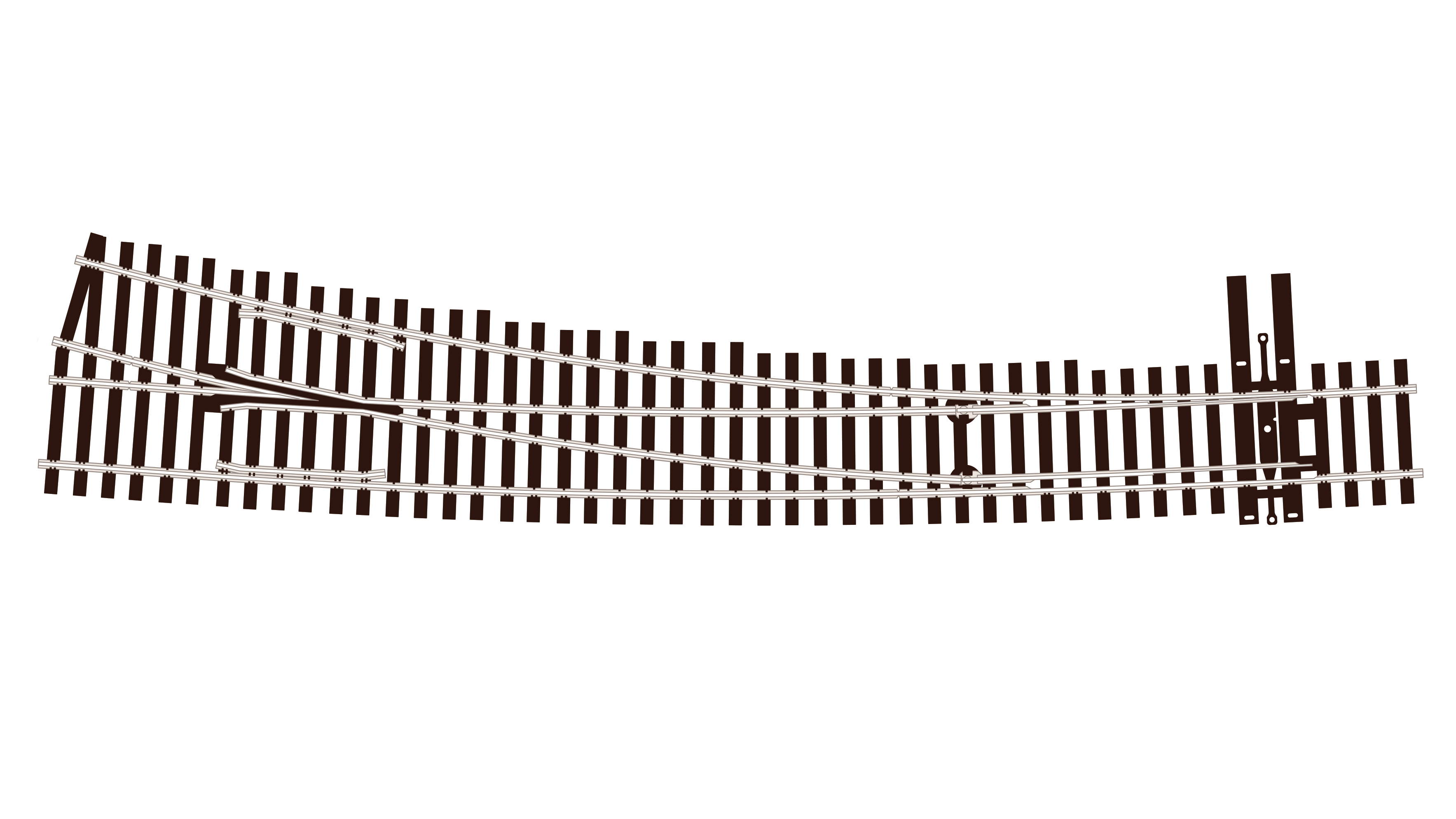 SLE8376 Gebogene Weiche, Radius #7, rechts