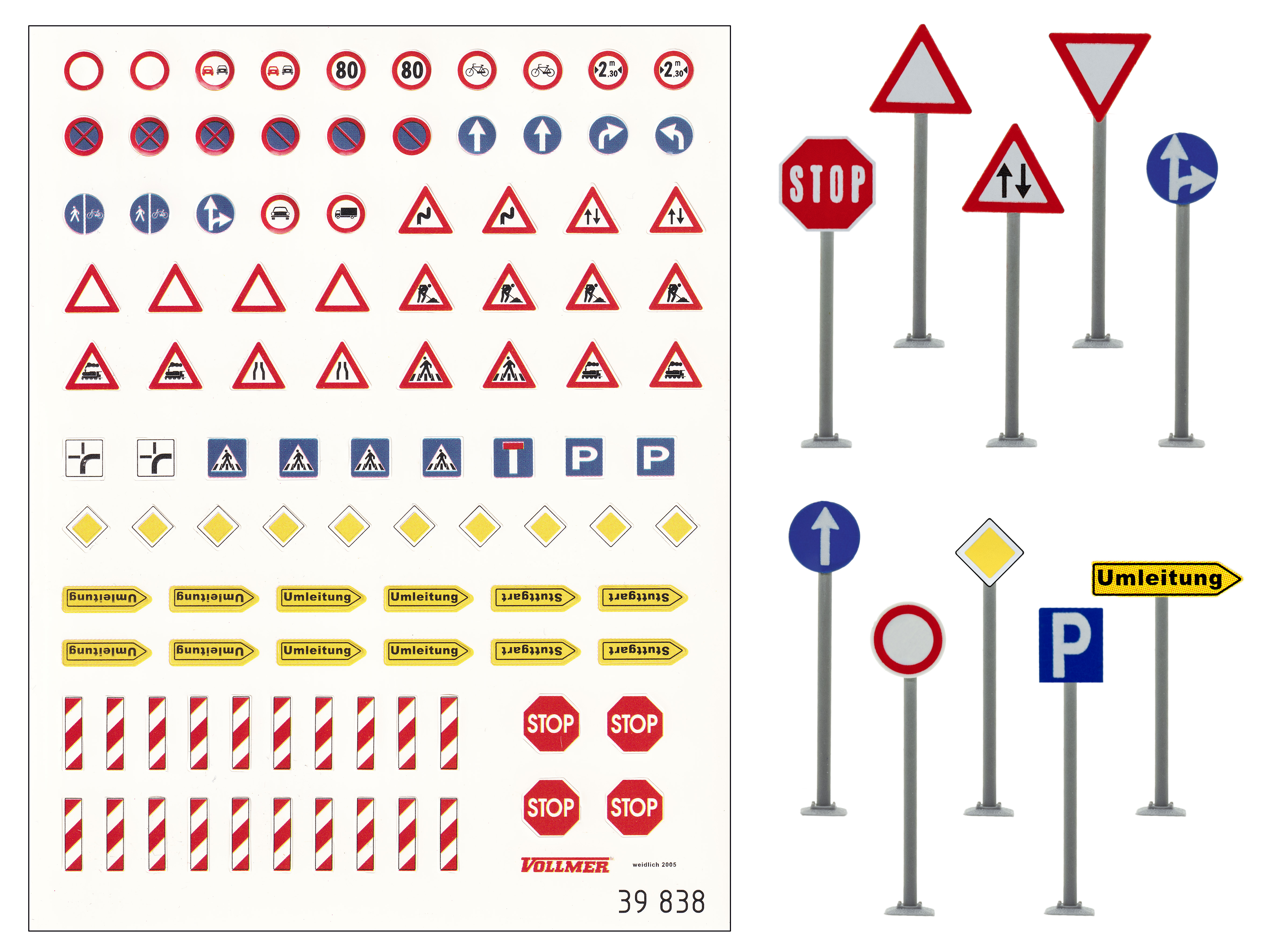 45160 H0 Deko-Set Straßenschilder