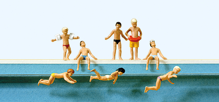 Preiser 10307 Kinder im Schwimmbad