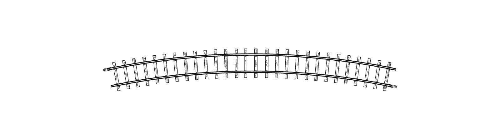 4276000 Gleis gebogen R 515 mm 24°