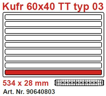 IGRA 90640803 TT Koffer mit Schaumstoffeinlage 60x40cm