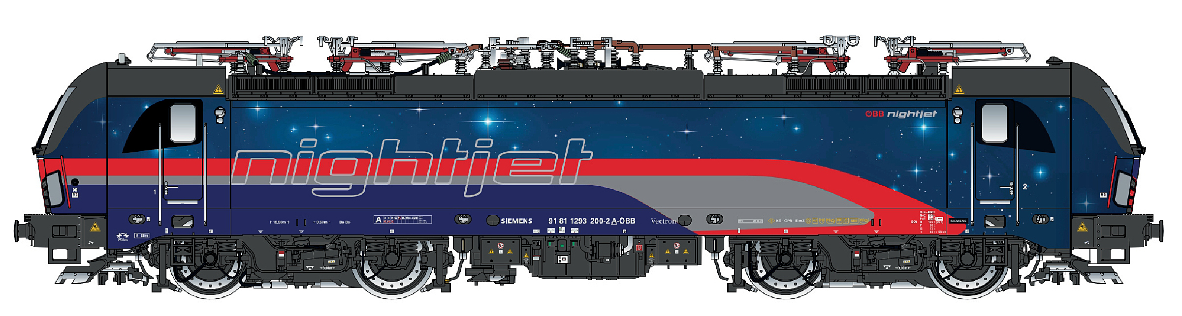 17913S ÖBB Nightjet E-Lok Rh 1293 Ep.6 AC
