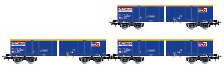 HJ6293 SNCF offener Güterwagen-Set Eamnos Ep.6