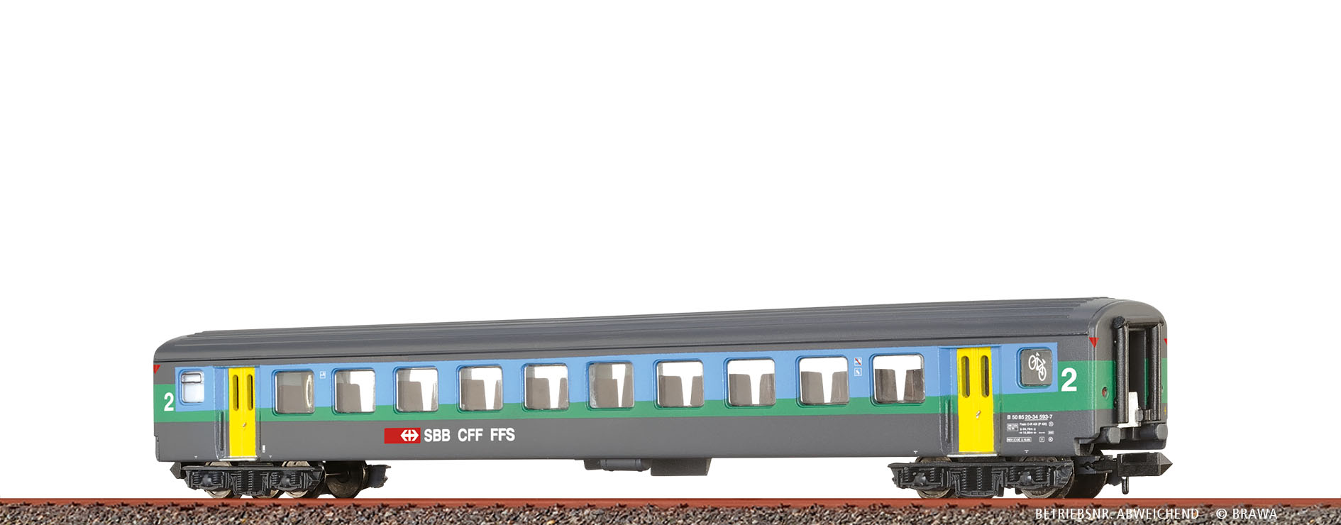 65243 SBB Einheitswagen EWII  B 2.Kl. Ep.4-5
