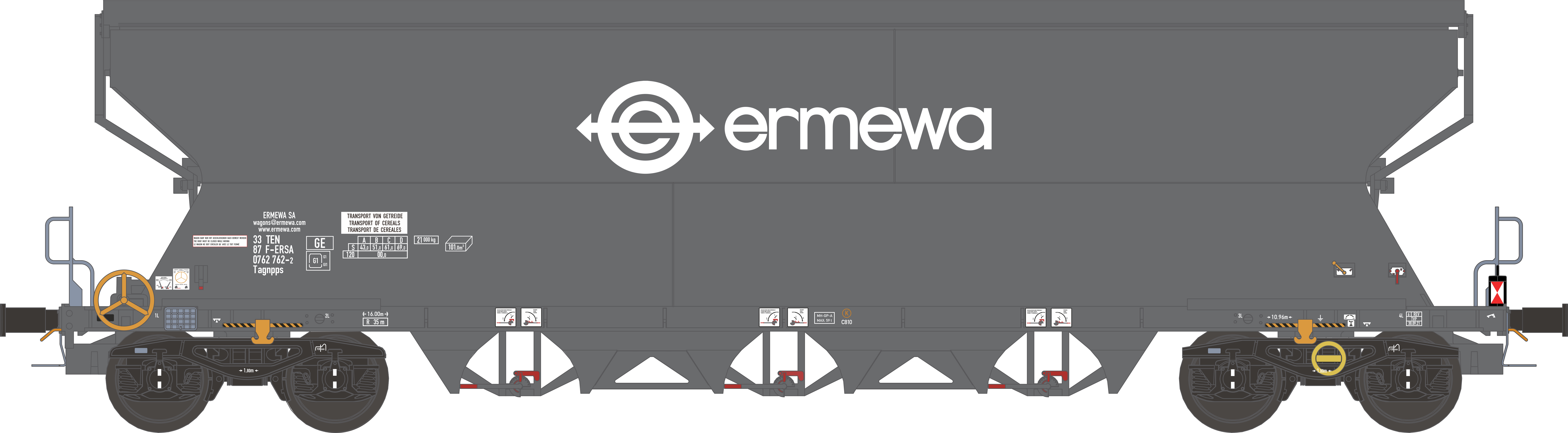 NME 514695 Ermewa Getreidewagen Tagnpps 101m³ Ep.6