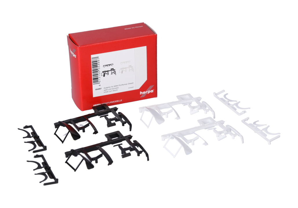 Herpa 054997 Zubehör: MAN F8, Dachspoiler, Stoßstange