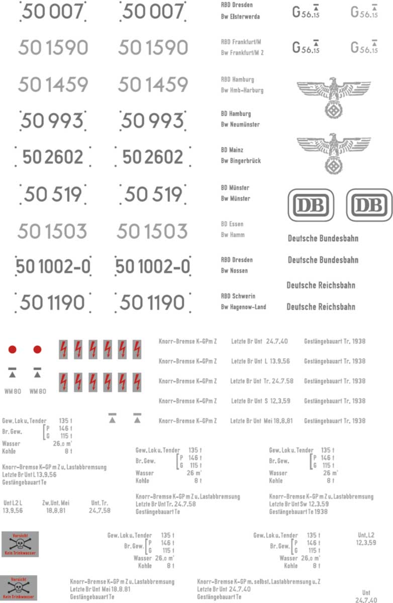 Weinert 9112 Speisewagenschilder