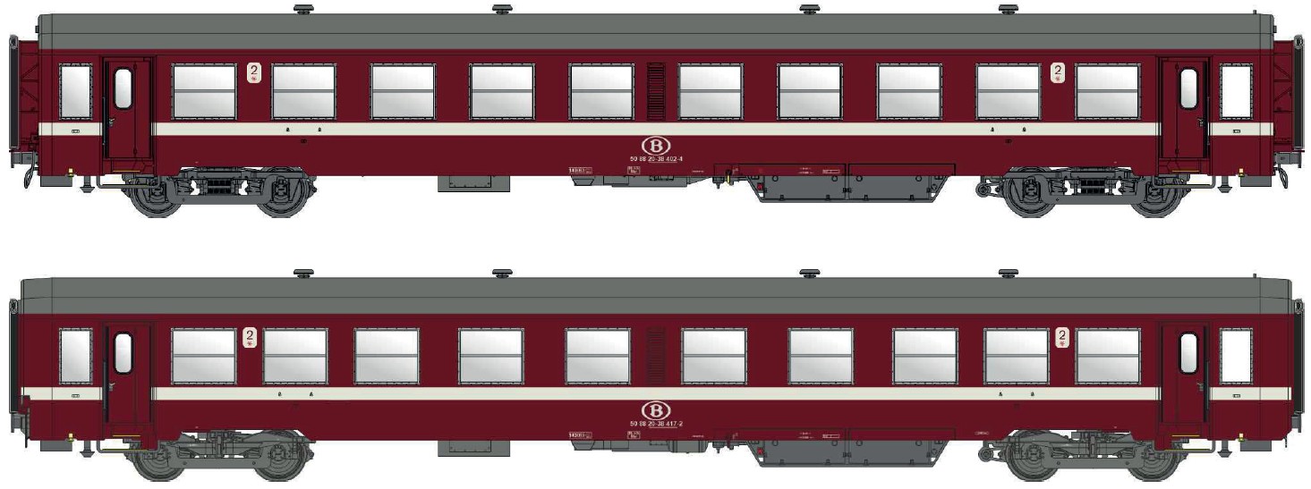 MW40041 SNCB Personenwagen-Set 2-tlg K4 B Ep.5
