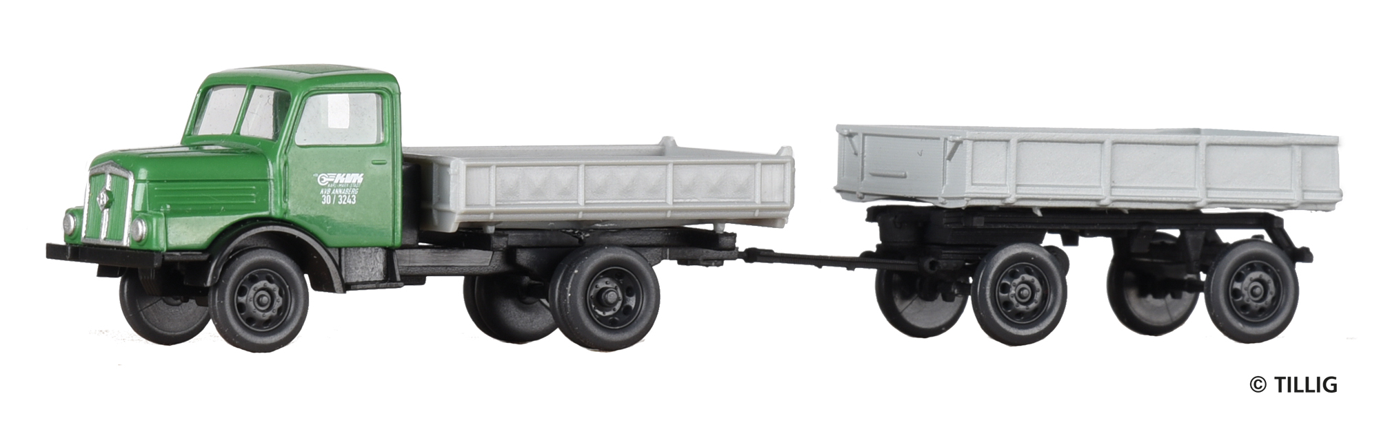 19080 LKW H3A Kipper mit Anhänger VEB Kraftve