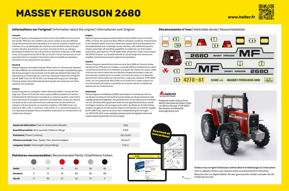 Heller 81402 Massey Ferguson 2680