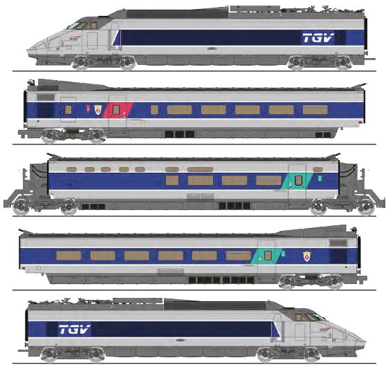 TGV-014SAC SNCF TGV PSE Triebzug 5-tlg. Ep.5/6 AC