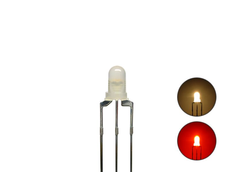 50818 DUO Bi-Color LED 3mm diffus 3pin Anode
