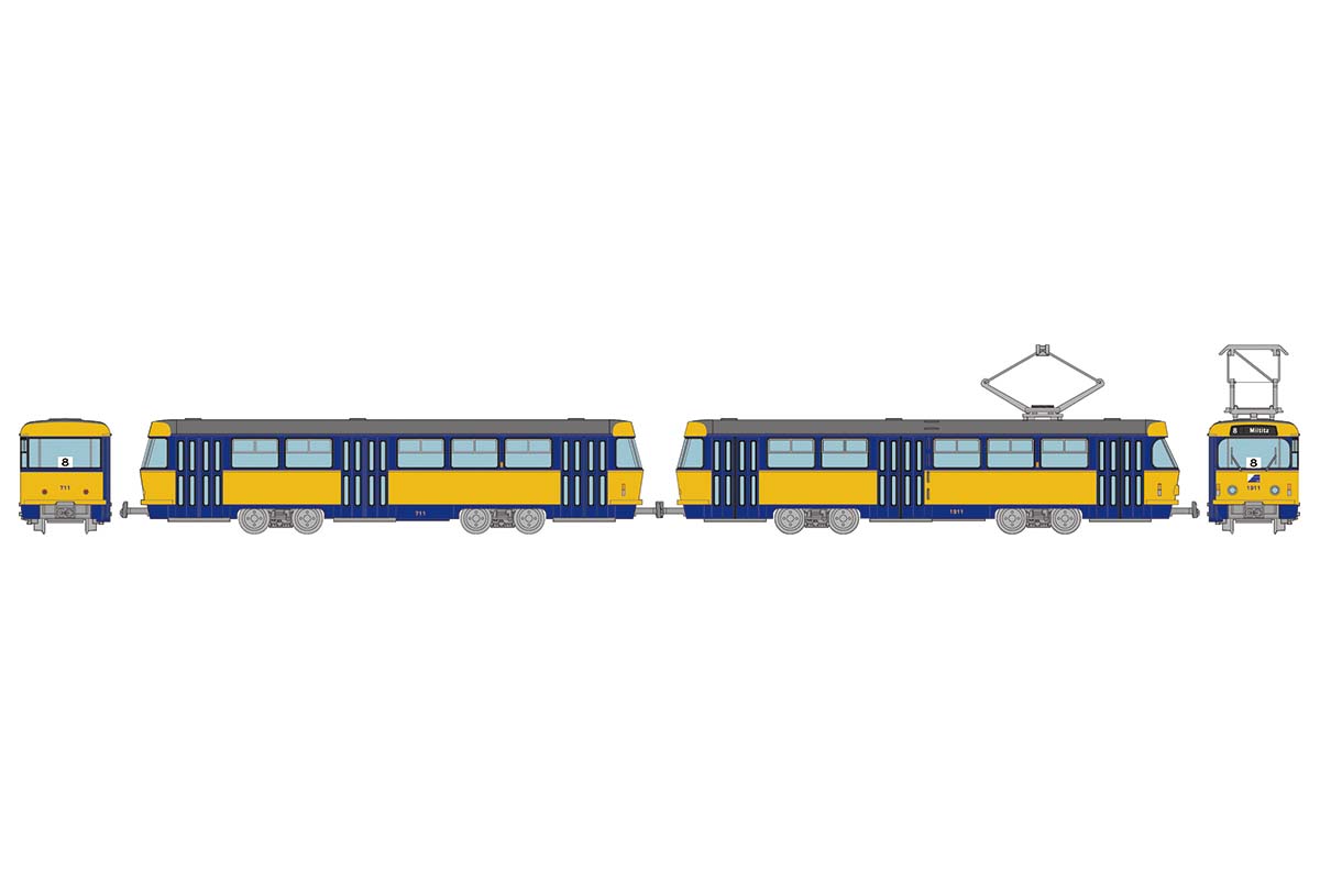 977821 LVB Straßenbahn-Set 2-tlg. Tatra Typ T4
