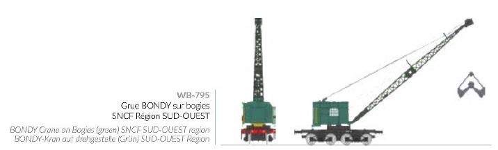 WB-795 SNCF SUD-OUEST Kranwagen Bondy