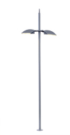 6034 Stadtleuchte modern, doppelt, 2 LEDs
