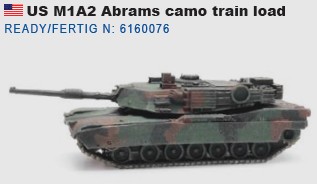 6160076 US M1A2 Abrams camo train load