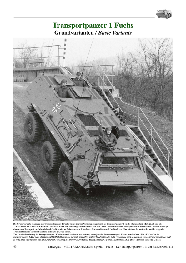 Tankograd TG5051 Spezial Fuchs in der Bundeswehr Teil 1