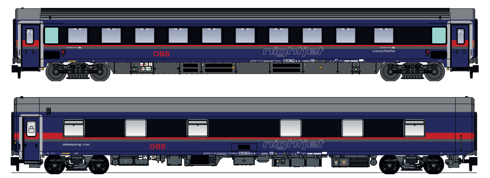 97038-1N ÖBB Nightjet Nachtzugwagen-Set Ep.6