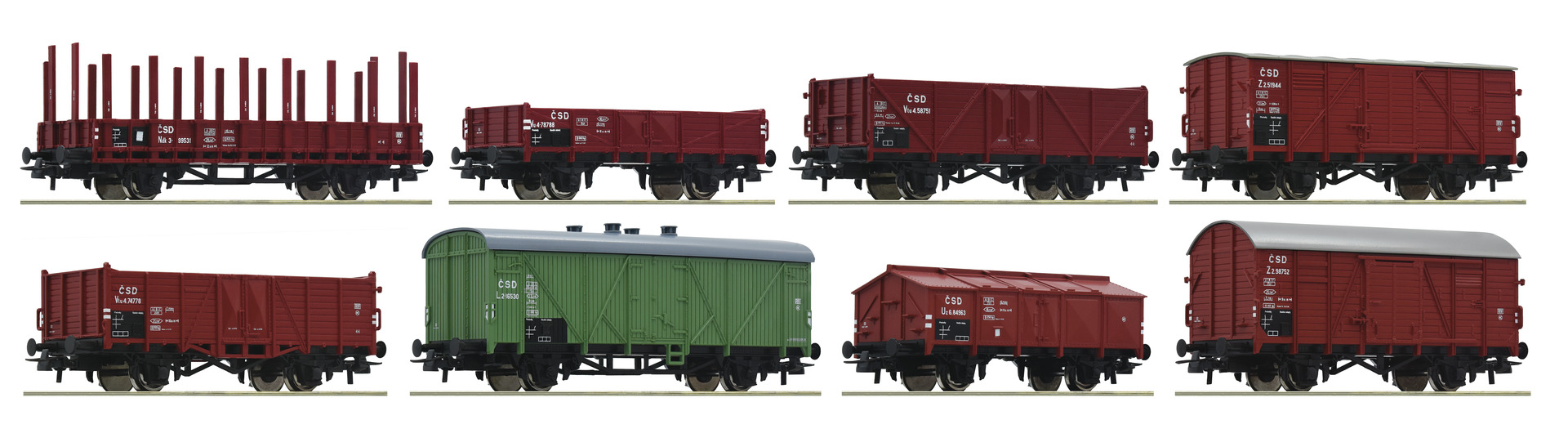 Roco 44001 CSD Güterwagen Set 8-tlg. Ep. 3