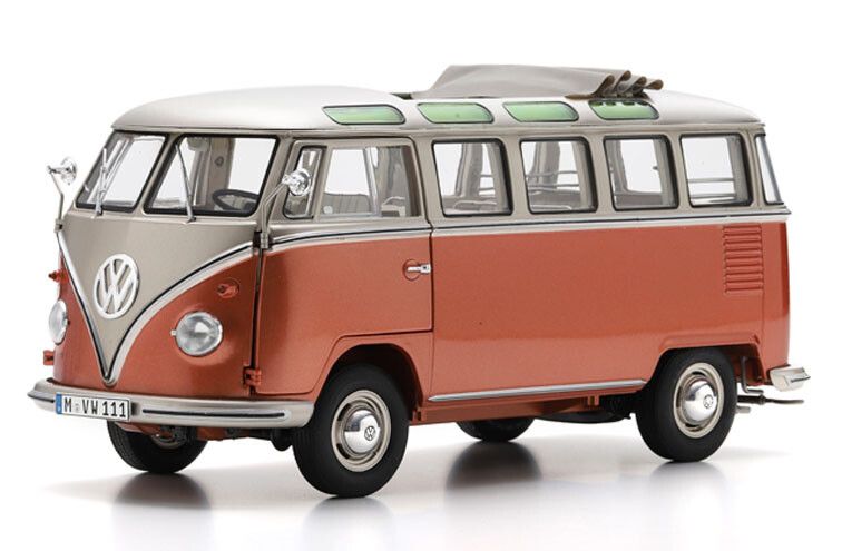 S00605 VW T1/2b Samba coralrot/beige