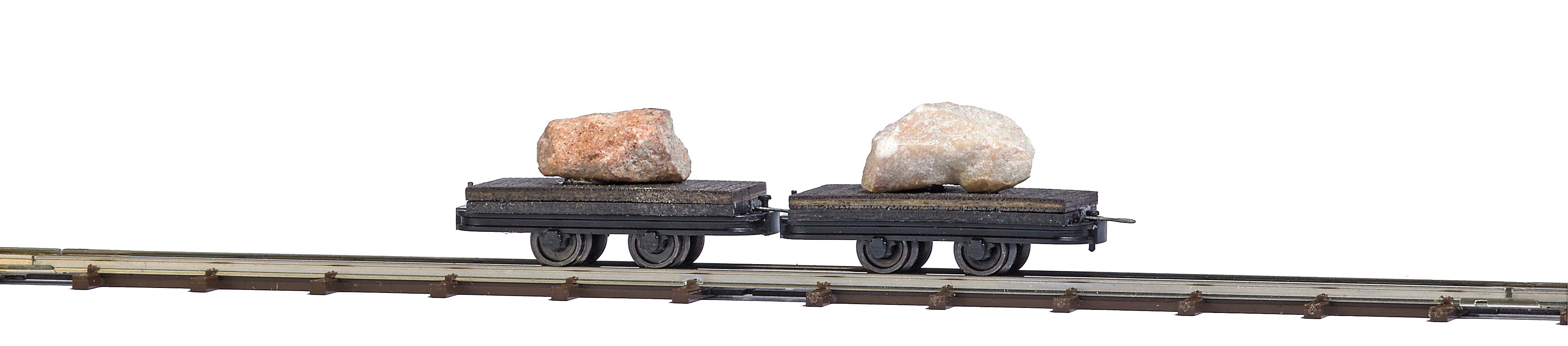12235 2 Wagen mit Felsbrocken