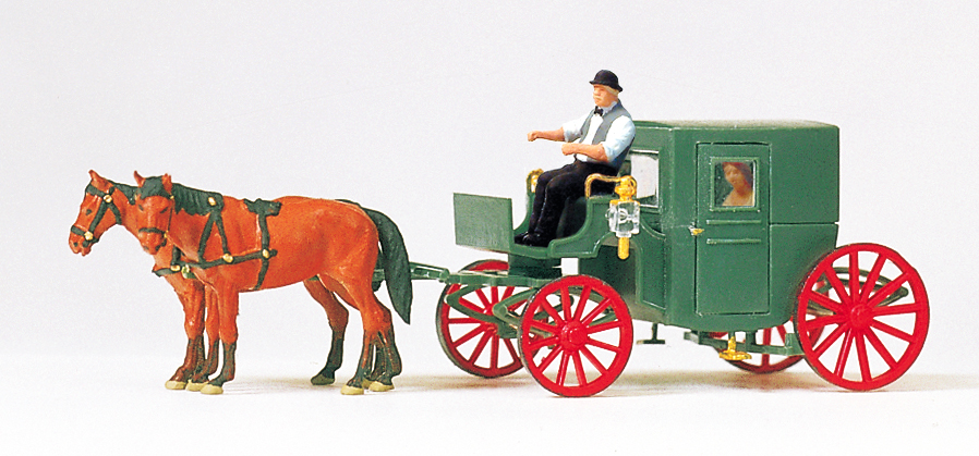 Preiser 75152 Droschke, geschlossen. Fertigmodell
