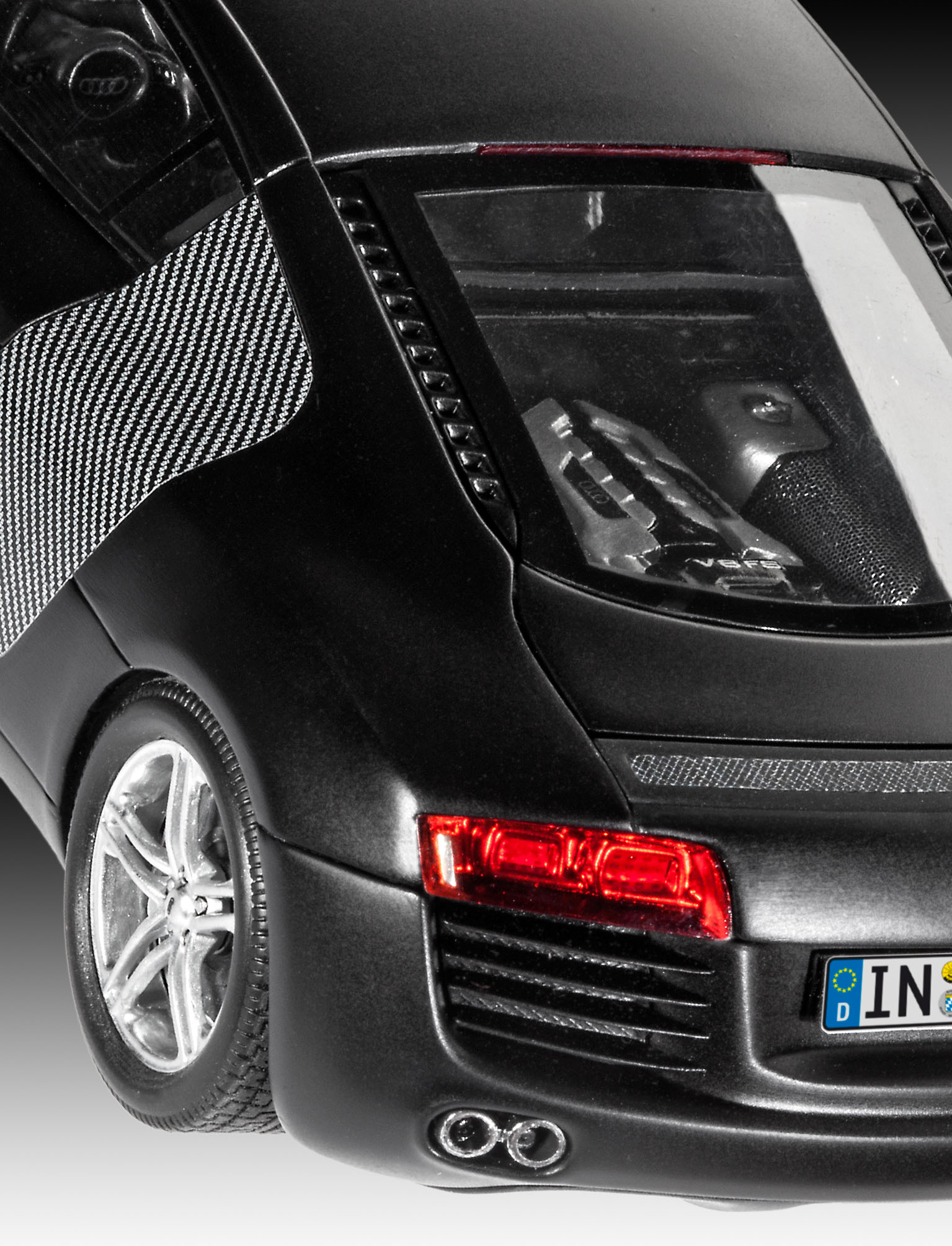 Revell 07057 Audi R8 matt schwarz