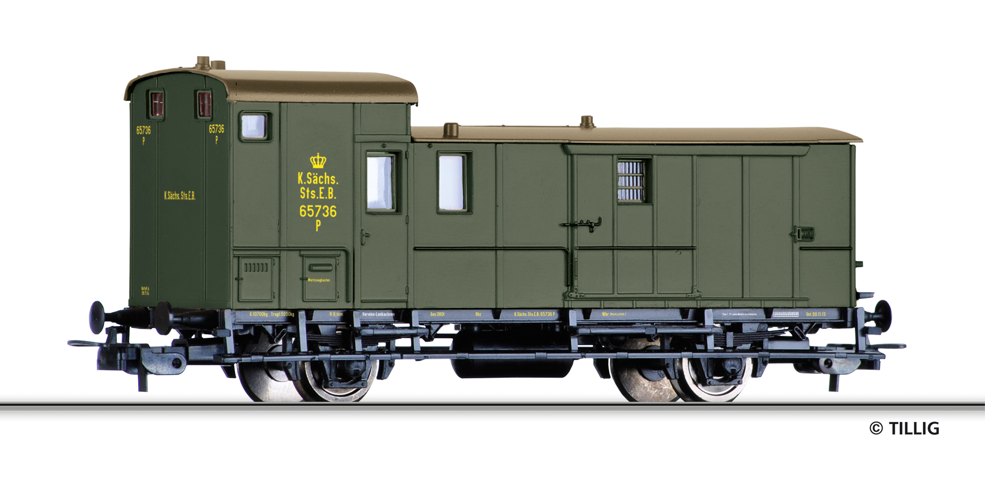77064 Güterzugpackwagen der K.Sächs.Sts.E.B.