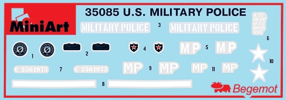 35085 US Militär Police & Motorrad