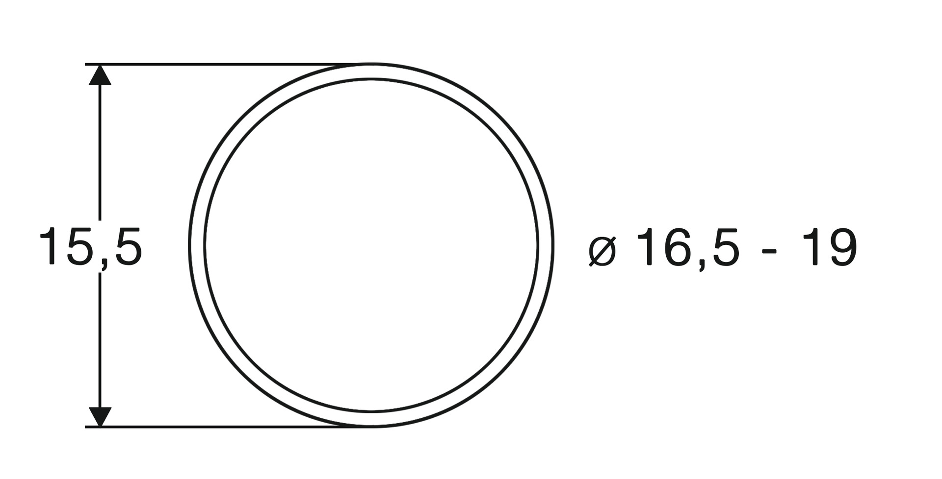 Roco 40072 Haftreifen 16,5 - 19,0 mm 10 St.