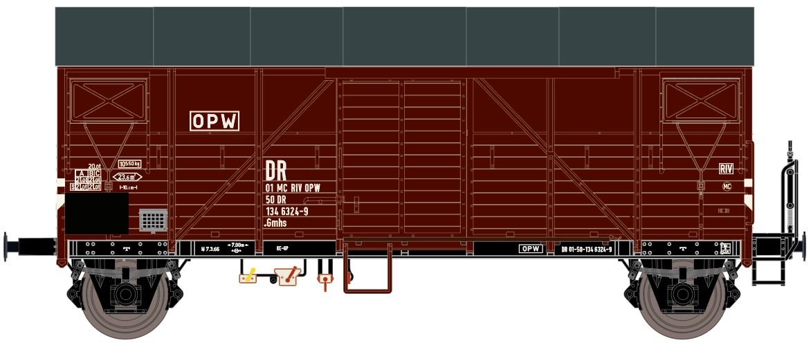Exact-train 23656 DR OPW gedeckter Güterwagen Gmhs Ep.4a