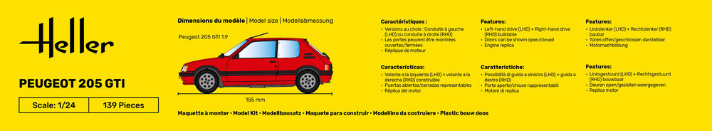 Heller 82705 Peugeot 205 GTI