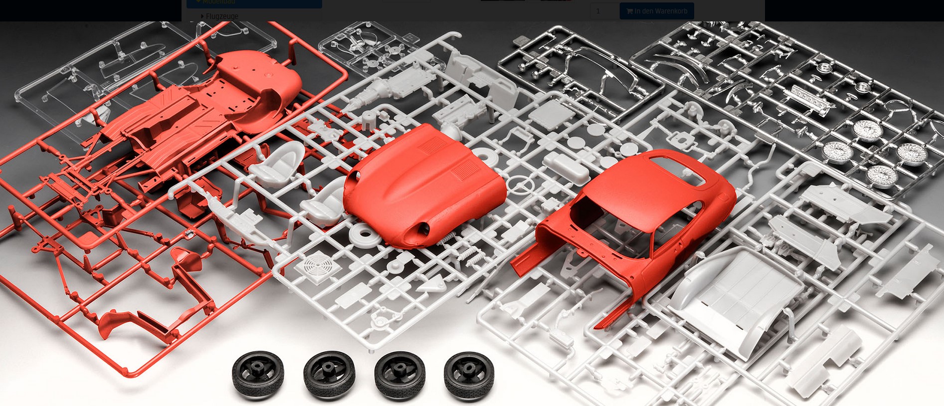 Revell 07668 Jaguar E-Type Coupé - rot
